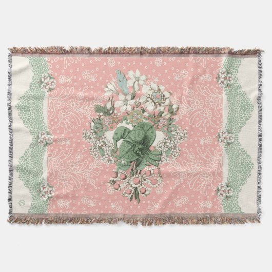 Rokoko Couch Throws Blankets Cotton Polyester Decke (Vorderseite)