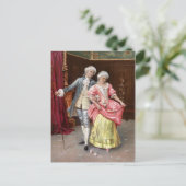 Rokoko Couple Postkarte (Stehend Vorderseite)