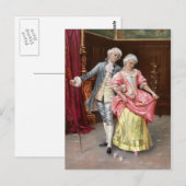 Rokoko Couple Postkarte (Vorne/Hinten)