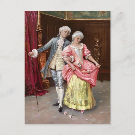 Rokoko Couple Postkarte (Vorderseite)