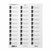 Rokoko Damask & Elegante Rücksendeadresse (Vorne)