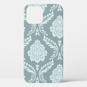 Rokoko-Damask-Kunst I Enteneiblau+Türkis Case-Mate iPhone Hülle