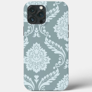 Rokoko-Damask-Kunst I Enteneiblau+Türkis Case-Mate iPhone Hülle
