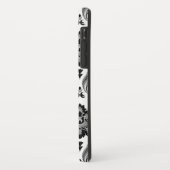 Rokoko-Damaskmuster Grau Schwarz Weiß Case-Mate iPhone Hülle (Hinten/Links)