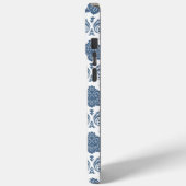 Rokoko-Damaskus-Muster Blau auf Weiß Case-Mate iPhone Hülle (Rückseite / Links)