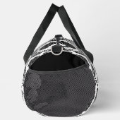 Rokoko-Damaskusmuster Schwarz auf Weiß Duffle Bag (Rechts)