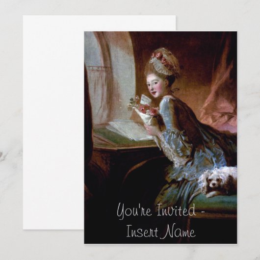 Rokoko Einladung (Vorne/Hinten)