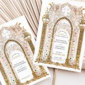 Rokoko Floral Arch Save the Date Karte Filigree