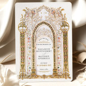 Rokoko Floral Arch Save the Date Karte Filigree