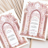 Rokoko Floral Arch Save the Date Karte Filigree