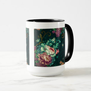 Rokoko Floral Decoration Combo Tasse, 15 oz Tasse