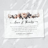 Rokoko Floral Script Funeral Dankeskarte