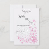 Rokoko Floral Vintage Einladung (Vorderseite)