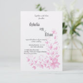 Rokoko Floral Vintage Einladung (Stehend Vorderseite)