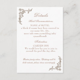 Rokoko Florentine Monochrome Begleitkarte