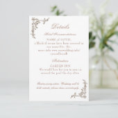 Rokoko Florentine Monochrome Begleitkarte (Stehend Vorderseite)