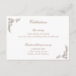 Rokoko Florentine Monochrome Begleitkarte