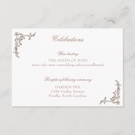 Rokoko Florentine Monochrome Begleitkarte (Vorderseite)