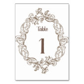 Rokoko Florentine Monochrome Tischnummer (Rückseite)