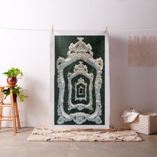 Rokoko Frames | Dk Green Velvet | Stoff (Beispiel)