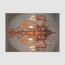 Rokoko French Chandelier Decoupage 5 Seidenpapier