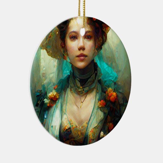 Rokoko Future SciFi Fantasy Keramik Ornament (Rechts)