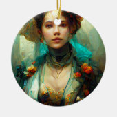 Rokoko Future SciFi Fantasy Keramik Ornament (Vorne)