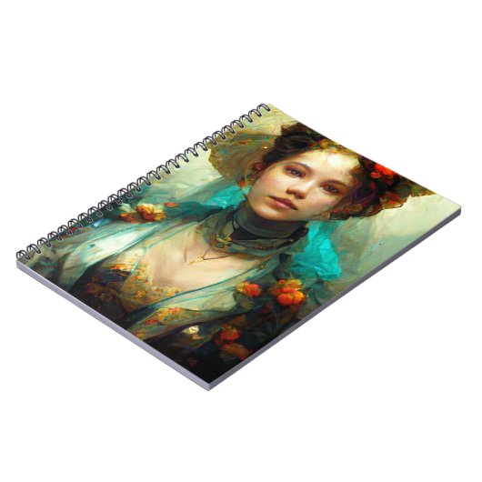 Rokoko Future SciFi Fantasy Notizblock (Linke Seite)