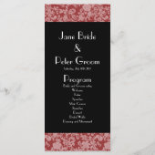 Rokoko-Hochzeit, Menü/Programmkarte Menükarte (Rückseite)