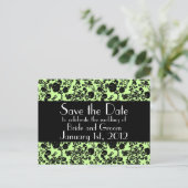 Rokoko Hochzeit, Save the Date Postkarte (Stehend Vorderseite)