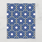 Rokoko Indigo Beautiful Blue Wedding Menu (Rückseite)