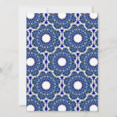 Rokoko Indigo Beautiful Einladung (Rückseite)