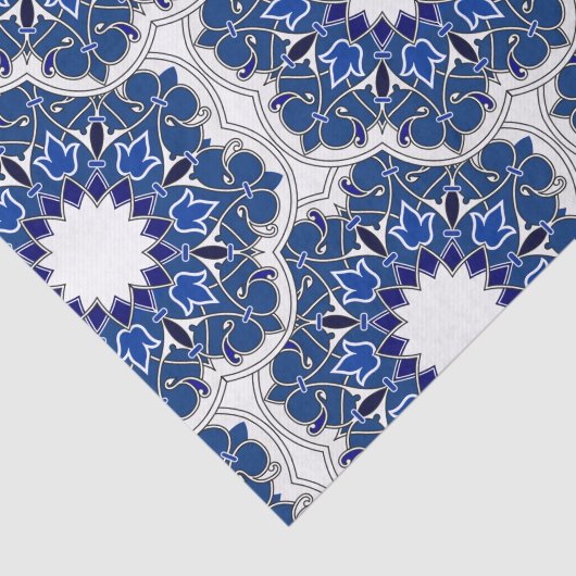 Rokoko Indigo Beautiful Seidenpapier (Ausschnitt)