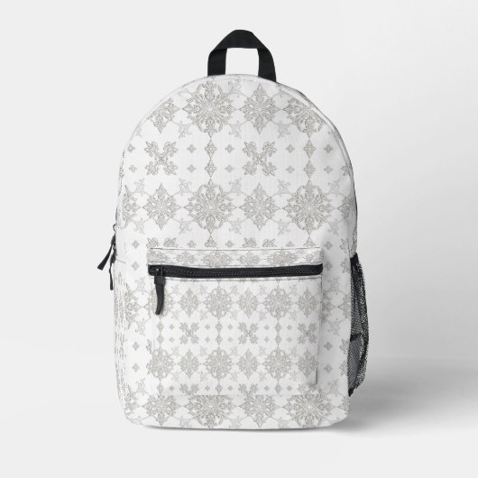 Rokoko Lace Pattern Bedruckter Rucksack (Vorderseite)