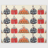 ROKOKO LADIES ART DECO FASHION COSTUME DESIGN GESCHENKPAPIER (Flach)