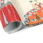 ROKOKO LADIES ART DECO FASHION COSTUME DESIGN GESCHENKPAPIER (Rolleneckpunkt)