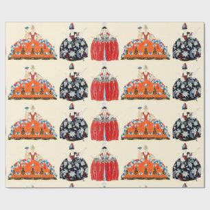 ROKOKO LADIES ART DECO FASHION COSTUME DESIGN GESCHENKPAPIER