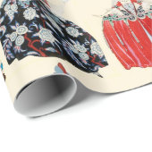 ROKOKO LADIES ART DECO FASHION COSTUME DESIGN GESCHENKPAPIER (Rolleneckpunkt)