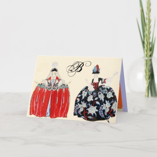 ROKOKO LADIES FASHION COSTUME DESIGNER MONOGRAM (Vorderseite)