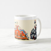 ROKOKO LADIES SCHÖNHEIT, MODERNES KOSTENDESIGNER KAFFEETASSE (VorderseiteRechts)