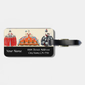 ROKOKO LADY ART DECO FASHION COSTUME MONOGRAM GEPÄCKANHÄNGER (Rückseite horizontal)