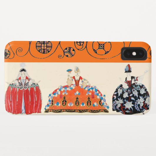 ROKOKO LADY ART DECO SCHÖNHEIT FASHION COSTUME DES Case-Mate iPhone HÜLLE (Rückseite (Horizontal))