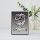 Rokoko Lady Illustration Postkarte (Stehend Vorderseite)