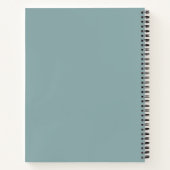 Rokoko Lady mit Blue Bubblegum Spiral Notebook Notizblock (Rückseite)