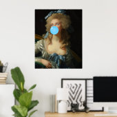 Rokoko Lady mit Bubblegum Altered Art Print Poster (Heimbüro)