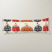 ROKOKO LADY SCHAUTY, FASHION COSTUME DEKO SEITENSCHLÄFERKISSEN (Rückseite)