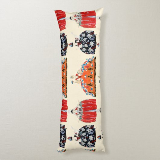 ROKOKO LADY SCHAUTY, FASHION COSTUME DEKO SEITENSCHLÄFERKISSEN (Rückseite (Vertikal))