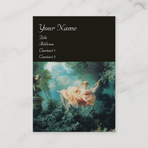 ROKOKO LADY ÜBER DAS SCHWEIZEN VON MONOGRAM VISITENKARTE