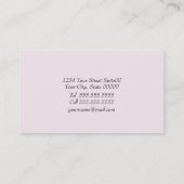 Rokoko-Leuchter-Geschäfts-Karte Visitenkarte (Rückseite)