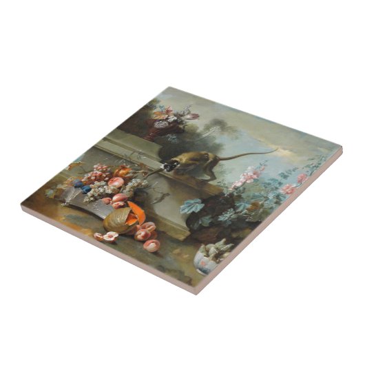 Rokoko-Malerei für das Jahr der Affe-Fliese Fliese (Seite)